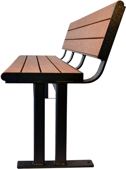 Available Recycled Plastic Lumber Colours - Bench Side View Png (1000x617)