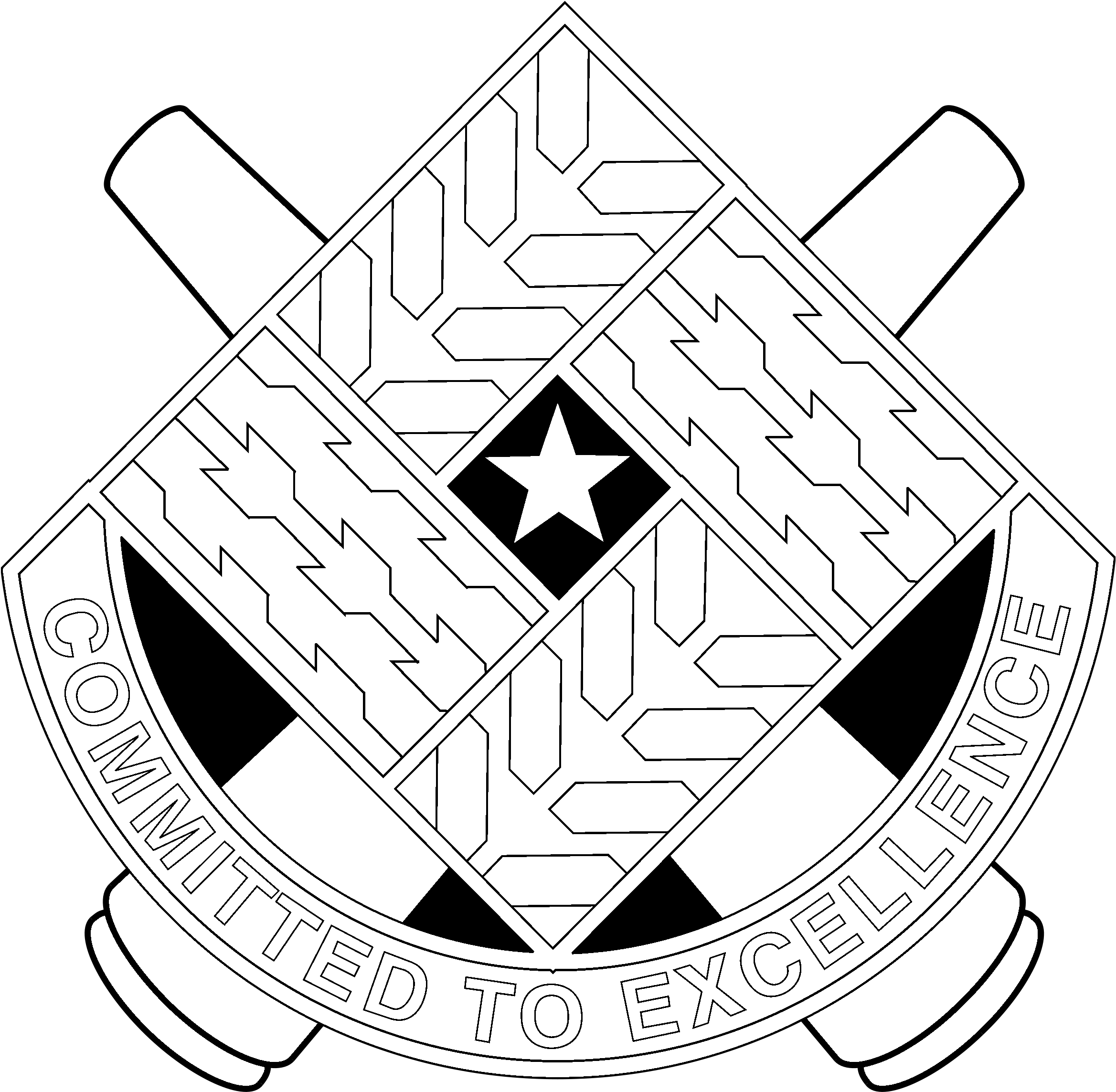 Committed To Excellence Logo Black And White - Emblem (2400x2400)
