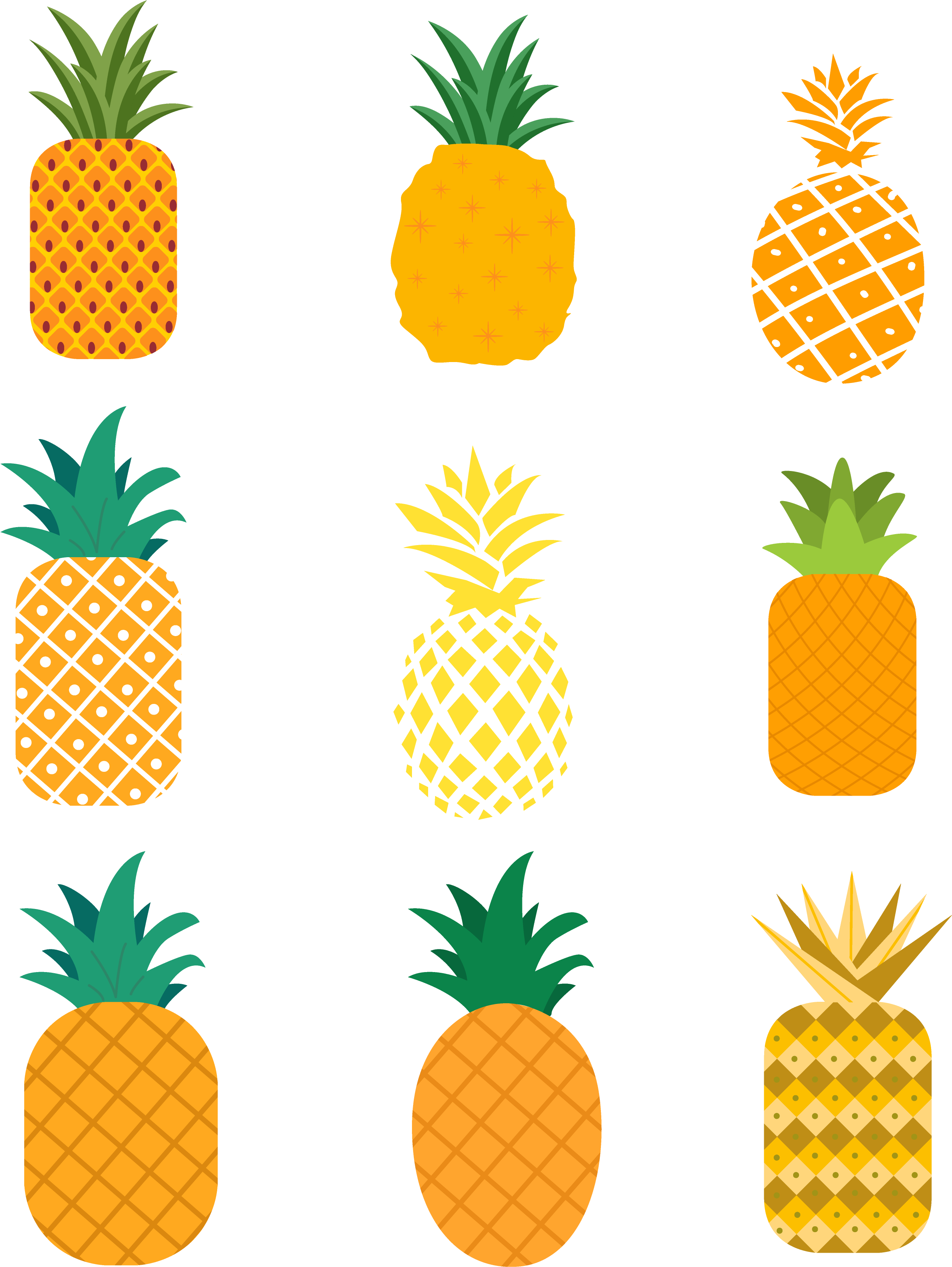 Pineapple Yellow Fruit - Pineapple (3338x3912)