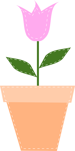 Tulip March, Flower, Pink, Spring, Gift, Pot, Easter, - Mothers Day Border Clip Art (320x640)