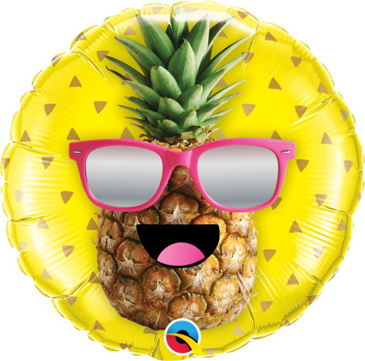 18" Cool Pineapple Summer Foil Balloon - 18 Inch Mr. Cool Pineapple Foil Balloon (525x519)