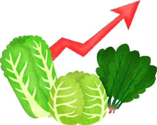 Price Rise In Leafy Vegetables - Green Leafy Vegetables Clipart (500x400)