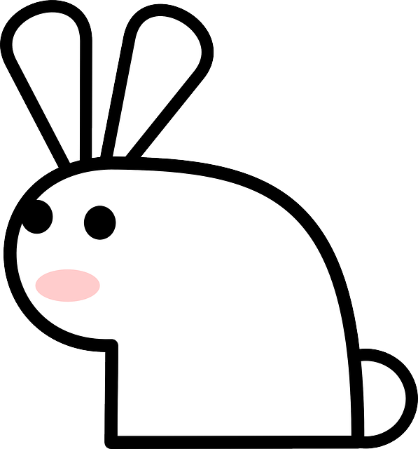 White, Cartoon, Free, Mammals, Bunny, Cute - Rabbit Clip Art (597x640)