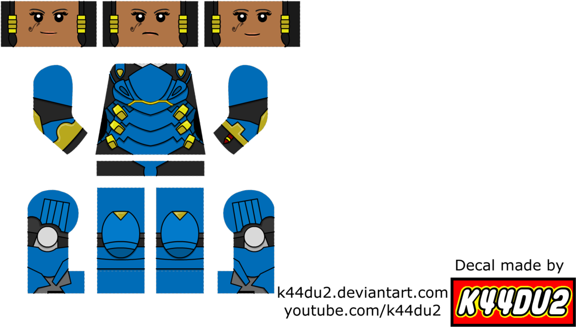Lego Minifig Pharah Decal Overwatch By K44du2 - Moira Overwatch Backpack (1191x670)