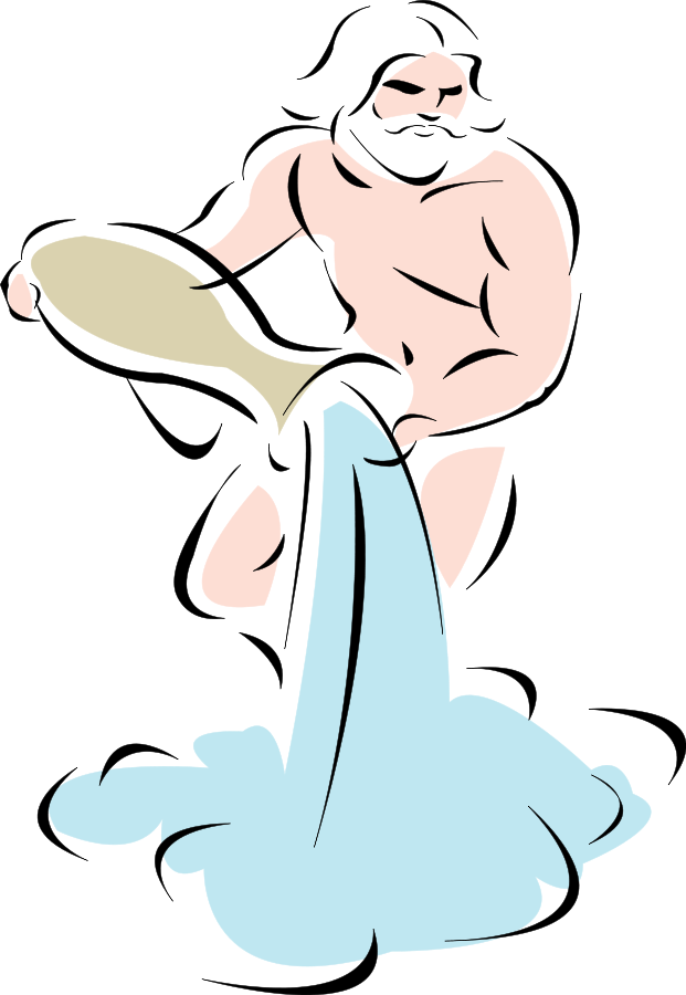 Horoscope Brush Clipart, Vector Clip Art Online, Royalty - Aquarius (621x900)