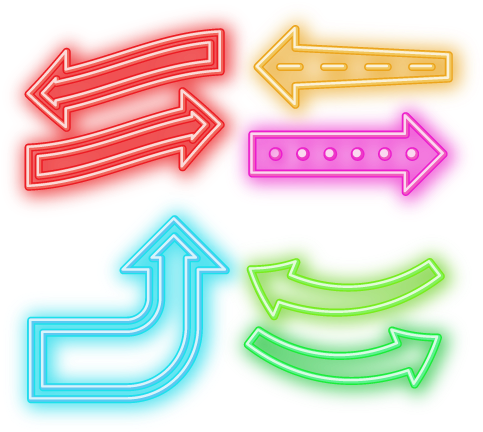 Neon Arrow Icon - Euclidean Vector (548x548)