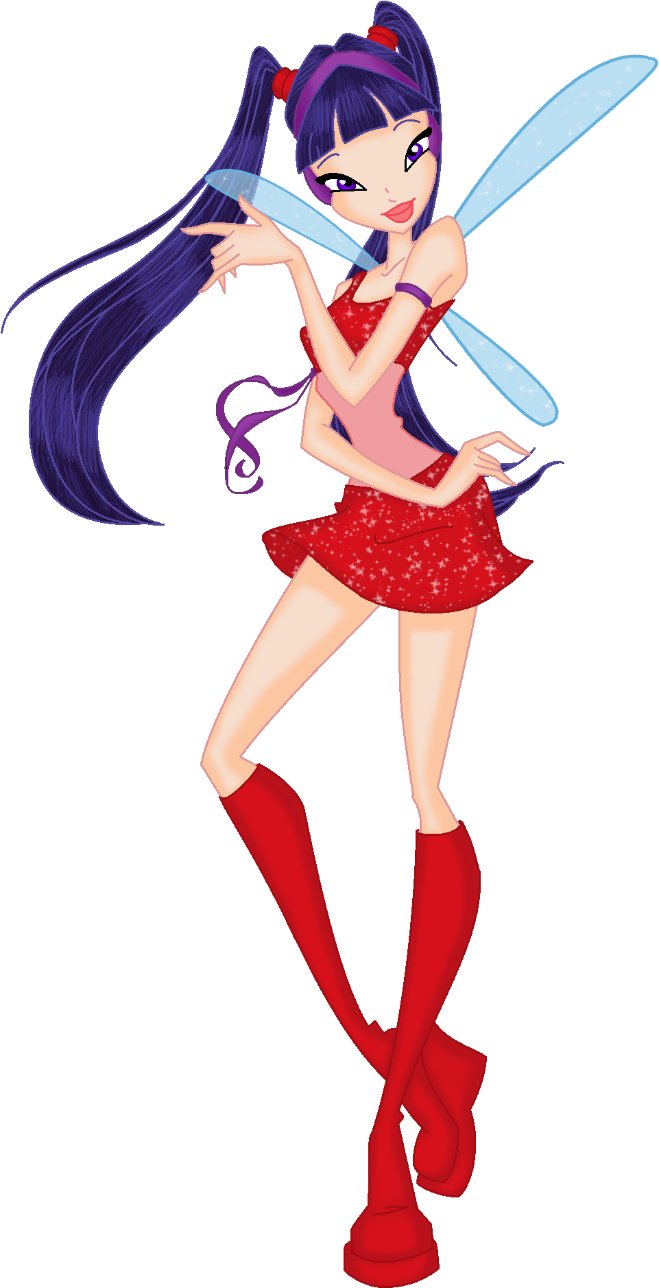 Musa Magic Winx Long Hair By Sparxguardian - Winx Club Coloring Pages (1071x1962)