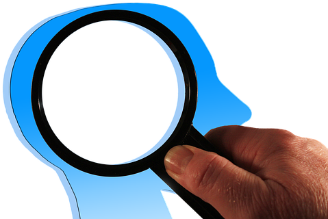 Brain Head Magnifying Glass Search Think T - Soap Bubble Question Mark Png (517x340)