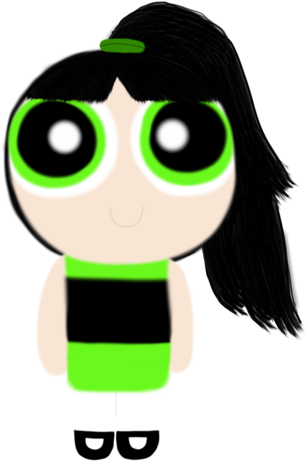 Long Hair Buttercup By Aquaseashells - Cartoon (827x967)