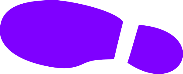 Purple 10,000 Steps Shoe Print Clip Art At Clker - Purple 10,000 Steps Shoe Print Clip Art At Clker (600x242)