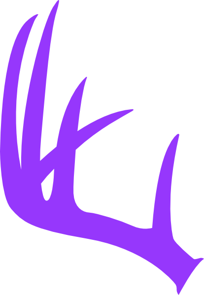 Single Deer Antler Clipart (414x599)