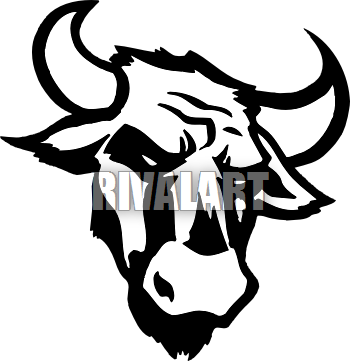 Bull Head Clipart - Bull (350x361)