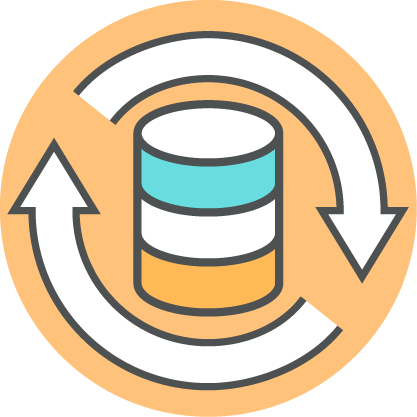 Backup And Replication Data Protection Solutions Icon - Database Icon Jpg 300 Dpi Free (417x417)