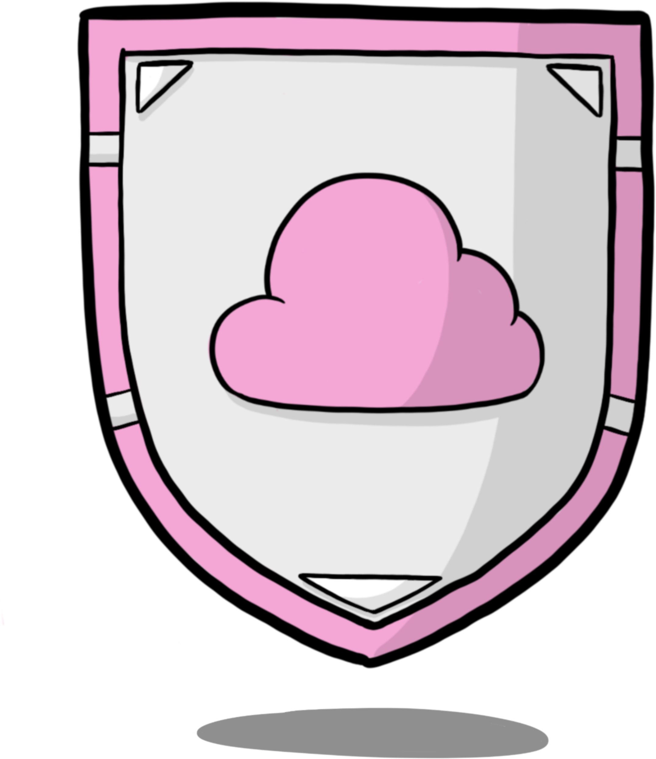 Cloud Dr Logo With Pink Shield And Cloud - Remote Backup Service (2560x2552)