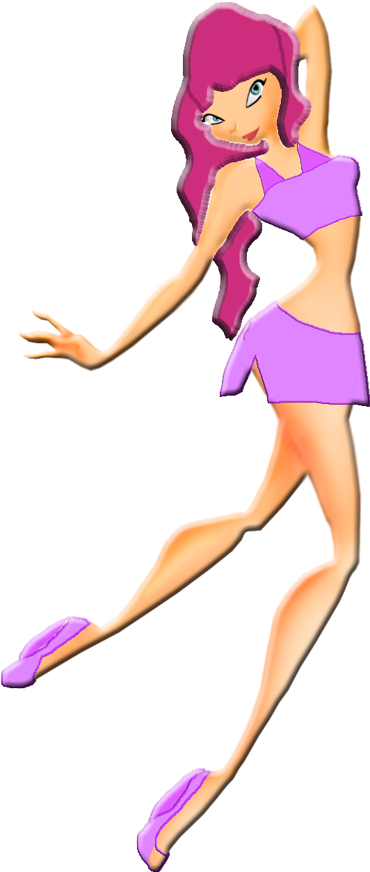 Tecna Long Hair 3d By Winxpoppixie - Winx Tecna Long Hair (574x1391)