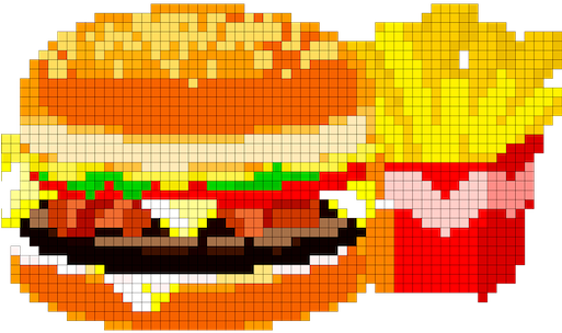 Food Color By Number Pixel Number Draw Coloring Apk - Food Coloring (512x512)