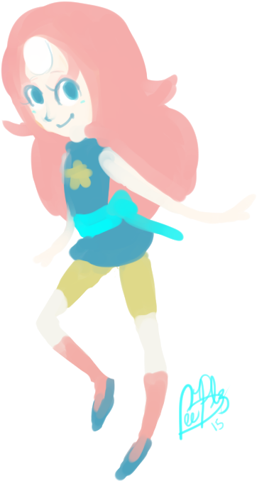 I Saw Someone Draw Pearl With Long Hair The Other Day, - Cartoon (410x706)