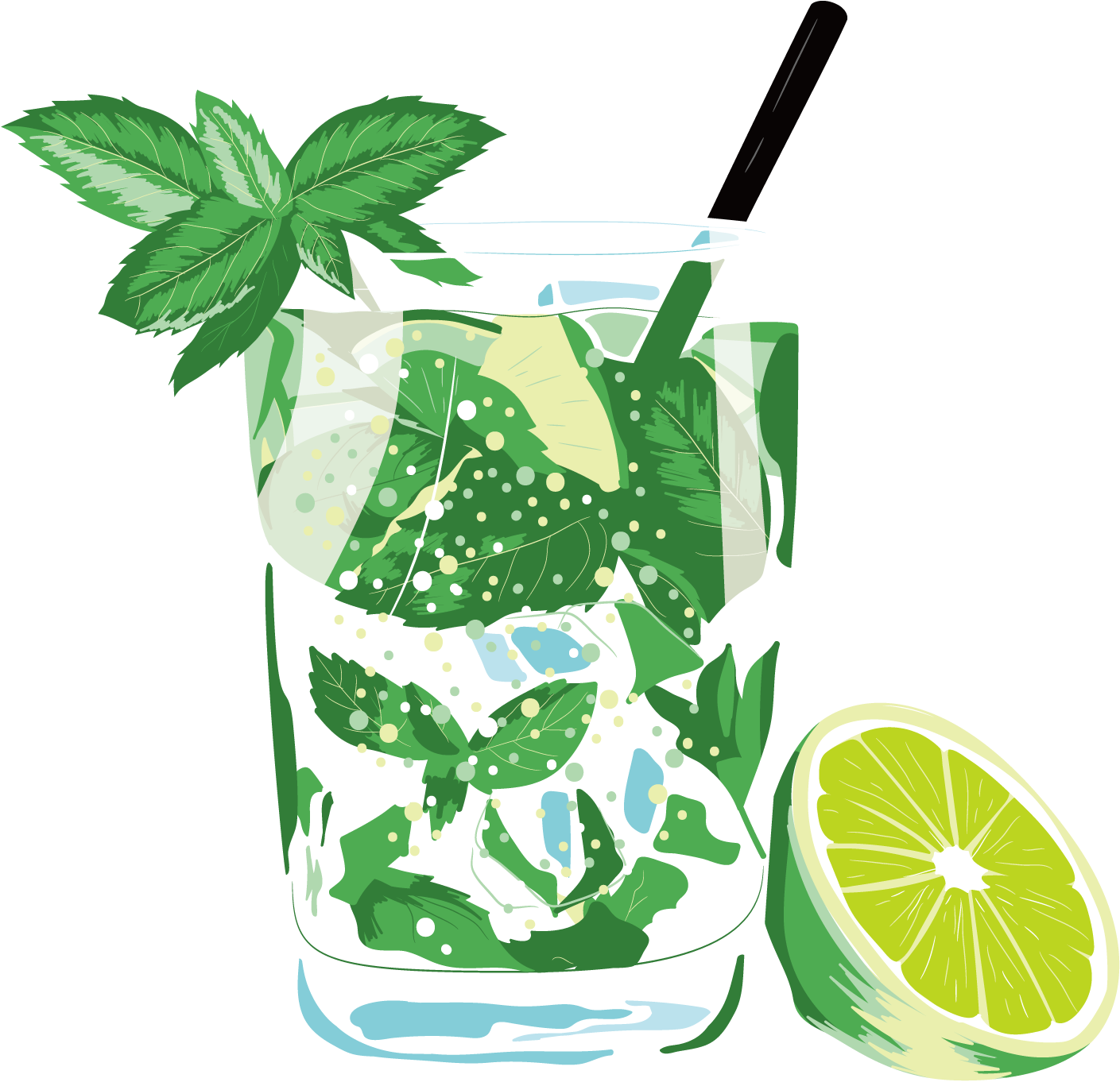 Mojito Juice Lemonade Drink Poster - Fresh Juice Poster Design (1600x1600)