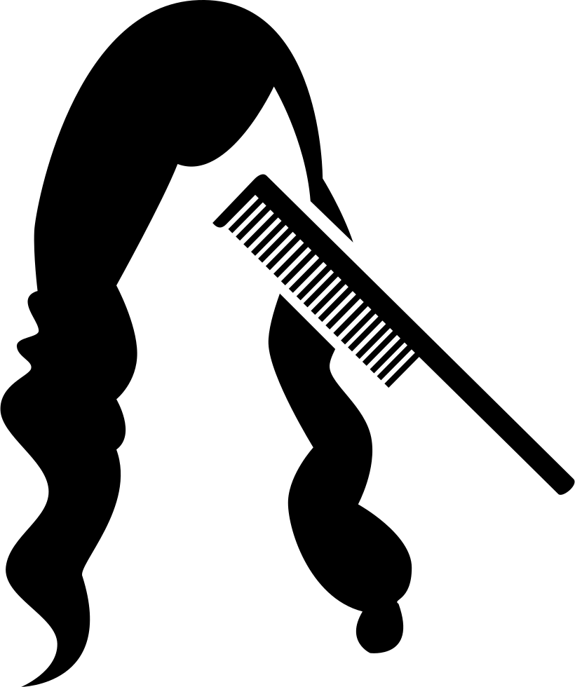 Comb And Long Hair Comments - Comb Hair Icon (820x980)