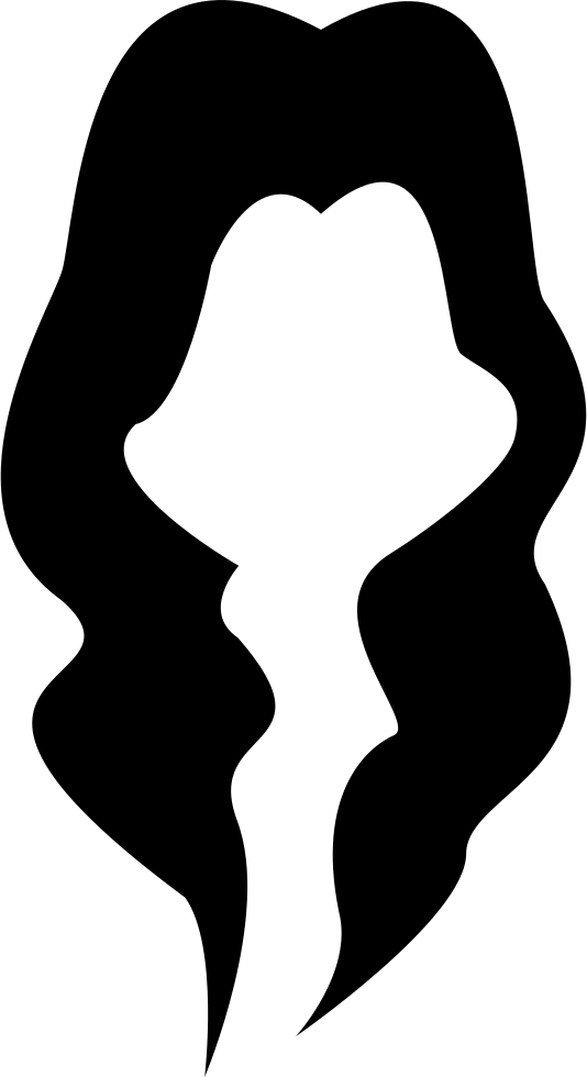 Female Black Long Hair Shape Comments - Icon (534x980)