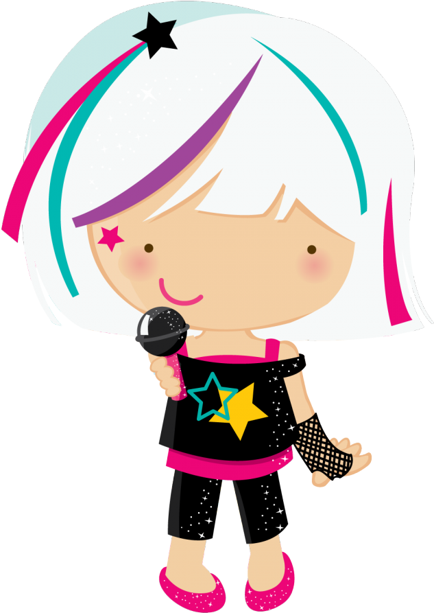 Pin By ✿ Ivonete Nogueira ✿ On Dolls - Caricatura Niñas Cantando (710x1024)