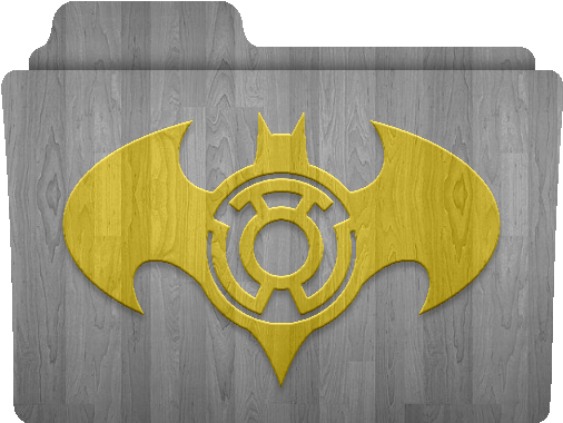 Sinestro Lantern Batman Wooden Folder Icon By Kalel7 - Cool Folder Icons Mac (512x395)