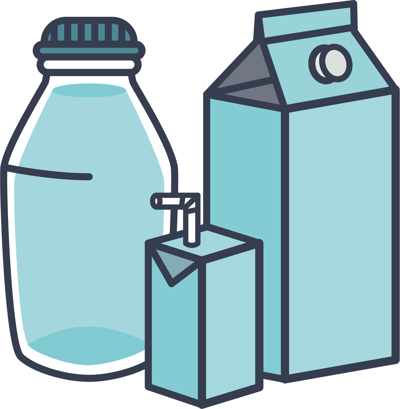 Milk Bottle Carton - Milk Bottle Carton (1336x1364)