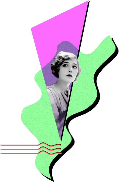 #graphic #illustration #collage #postmodern #silent - Silent Movie Actresses (500x750)
