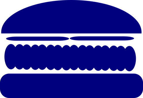 Hamburger Burger Fast Food Food Cheeseburg - Burger Silhouette (497x340)