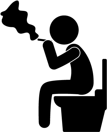 Sit On A Toilet And Smoke A Cigarette - スマホケース Iphone7 Iphone7plus スマホカバー クリアケース ハード 透明 ケース (640x480)