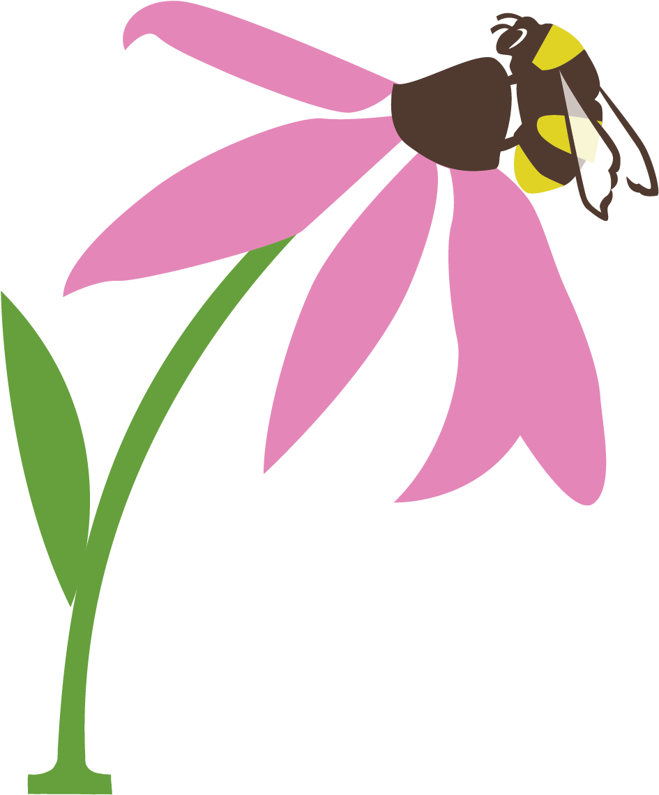 Pollinator Clipart - Bit By A Dead Bee (1074x1213)