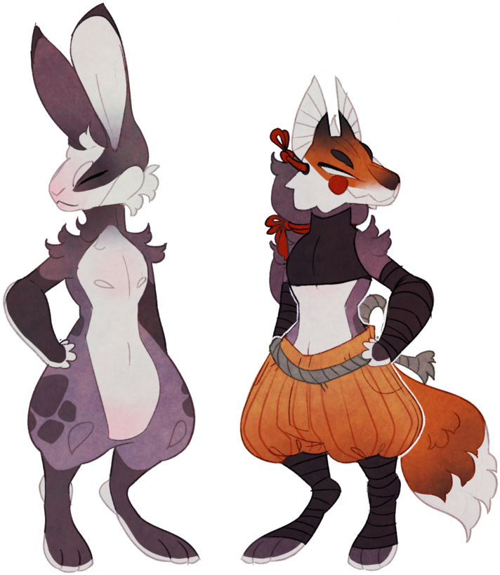 Fox Hare Adoptable By Shegoran - Illustration (800x868)