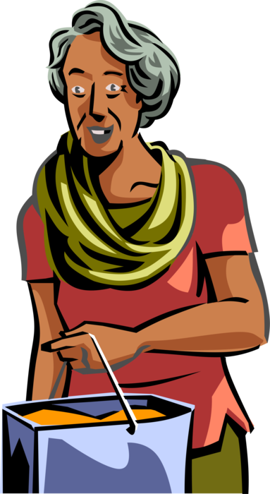 Vector Illustration Of Retired Elderly Senior Citizen - Comics (383x700)