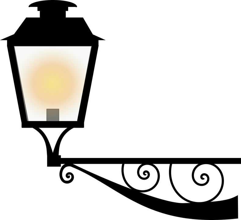 Street Lamp Shinig - Lamp Post Clipart Free (640x584)