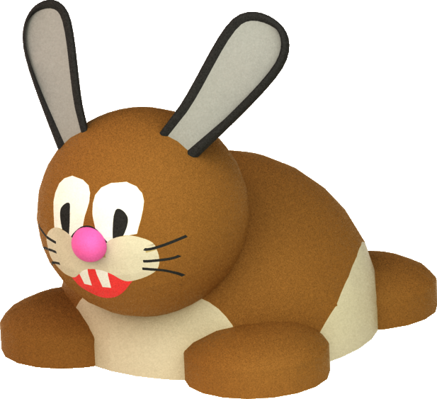 Mini Hare - 3d Gumene Igračke Frog (617x563)