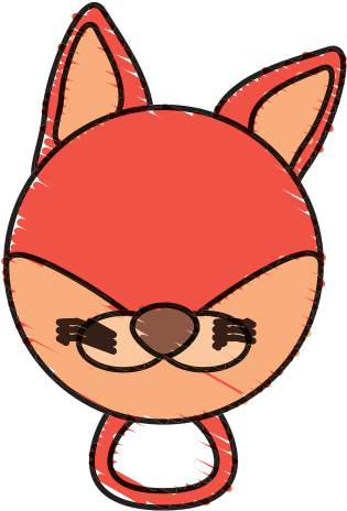 Fox Face Sketch - Vector Graphics (550x550)