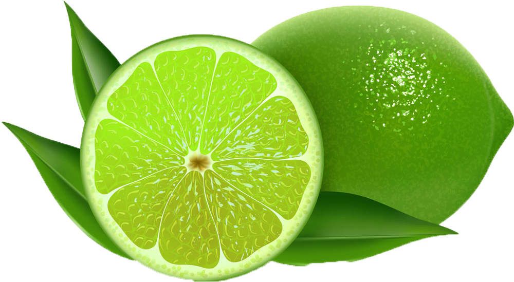 Lemon Persian Lime Key Lime Clip Art - Half Lime (1000x583)