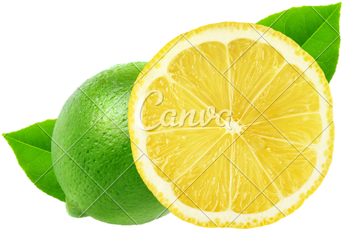 Isolated Lemon And Lime - Zitrone Und Limones Magnet (800x580)