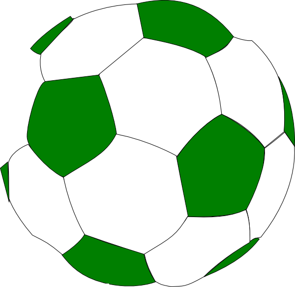 Green Soccer Ball Clip Art At Clker - Soccer Ball Clip Art (600x583)