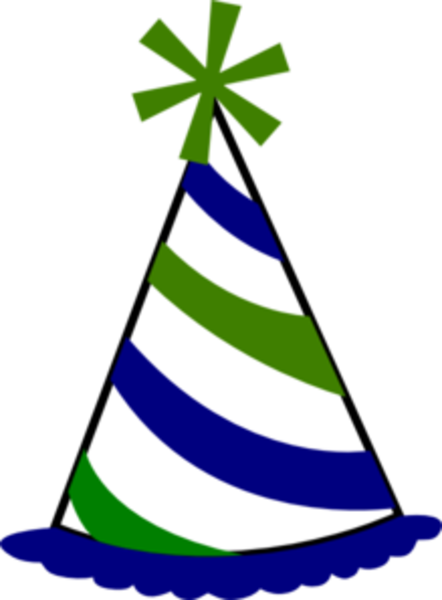 Green Birthday Hat Clip Art (442x600)
