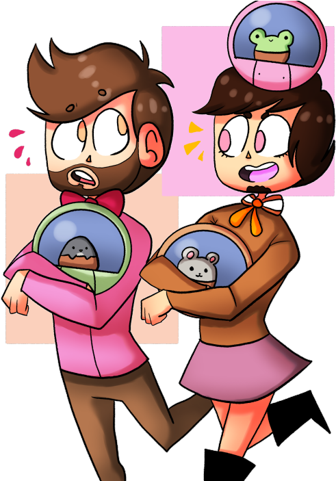 And Finally, From Their Snipperclips Play Thorough - Cartoon (500x702)