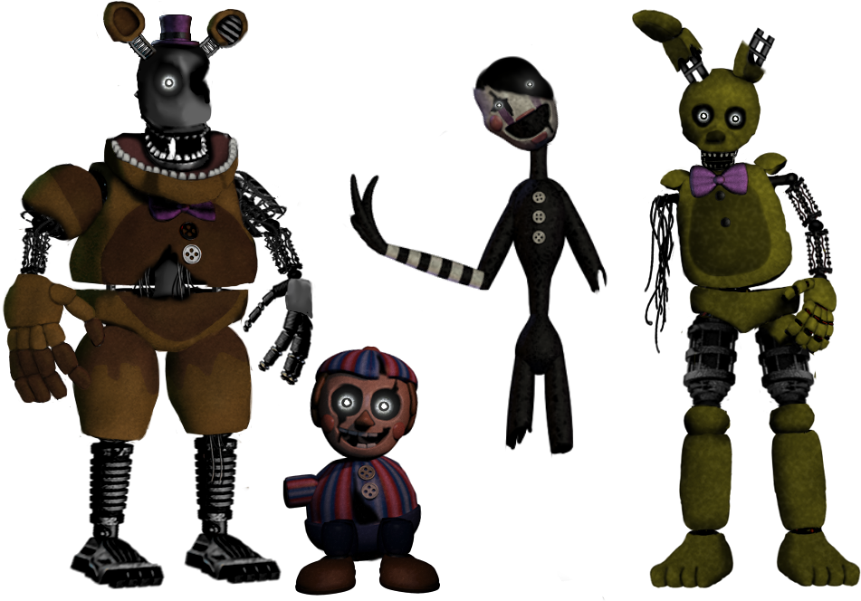 More Ignited Animatronics By Fnaf-fan201 - Tjoc Endo F Red (1024x720)