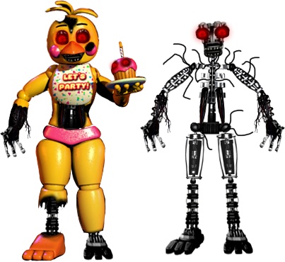 N Toy Chica By Fnaf-fan201 - Fnaf Ignited Toy Chica (403x370)