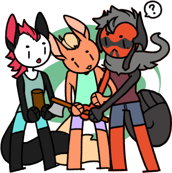 Let Me Axe You A Question By Starlitnightskies - Cartoon (600x600)