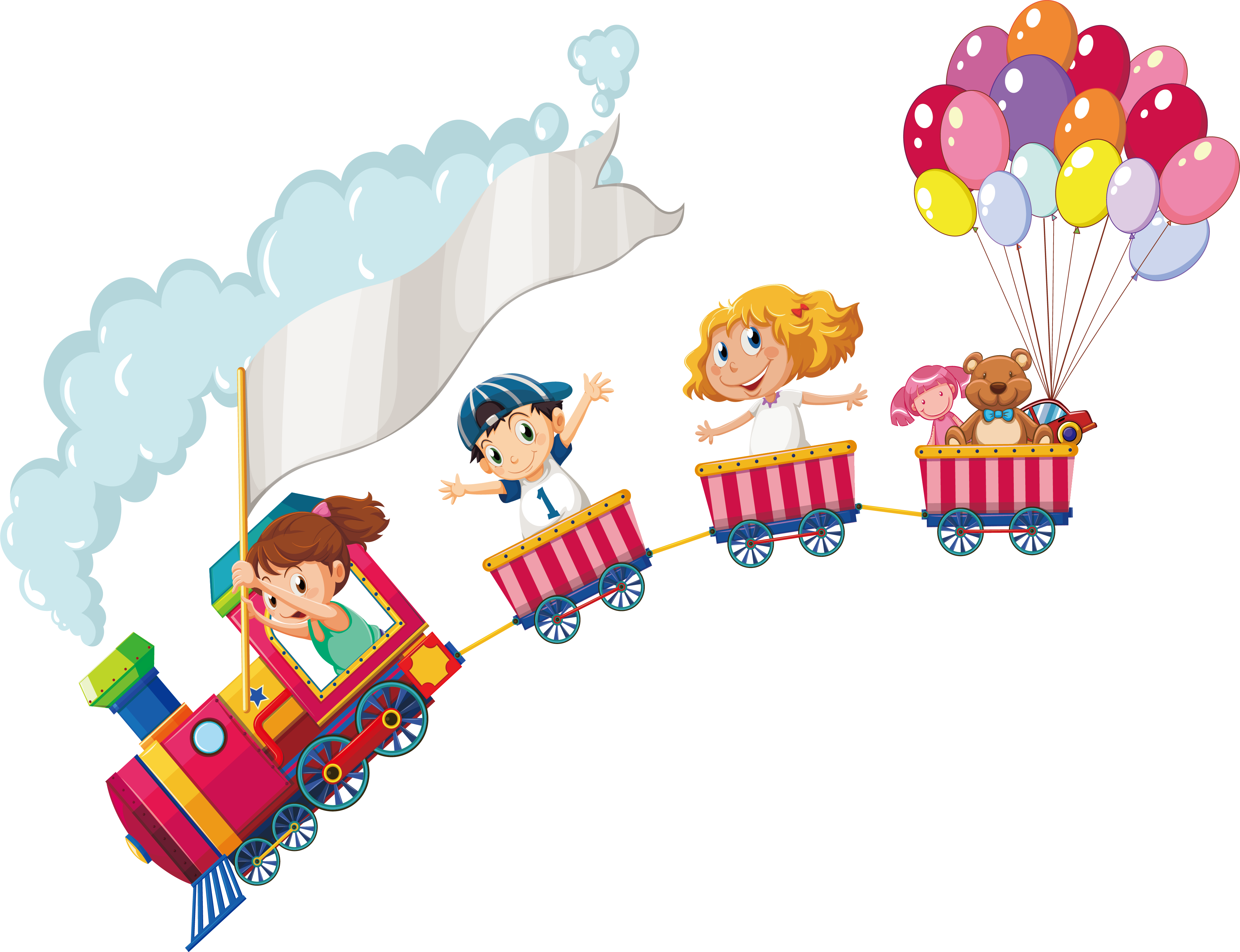 Drawing Stock Illustration Child Illustration - Children Train Png (3864x2967)