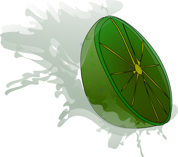 Lemon Clipart Green Lemon - Green Lemon Shower Curtain (600x528)