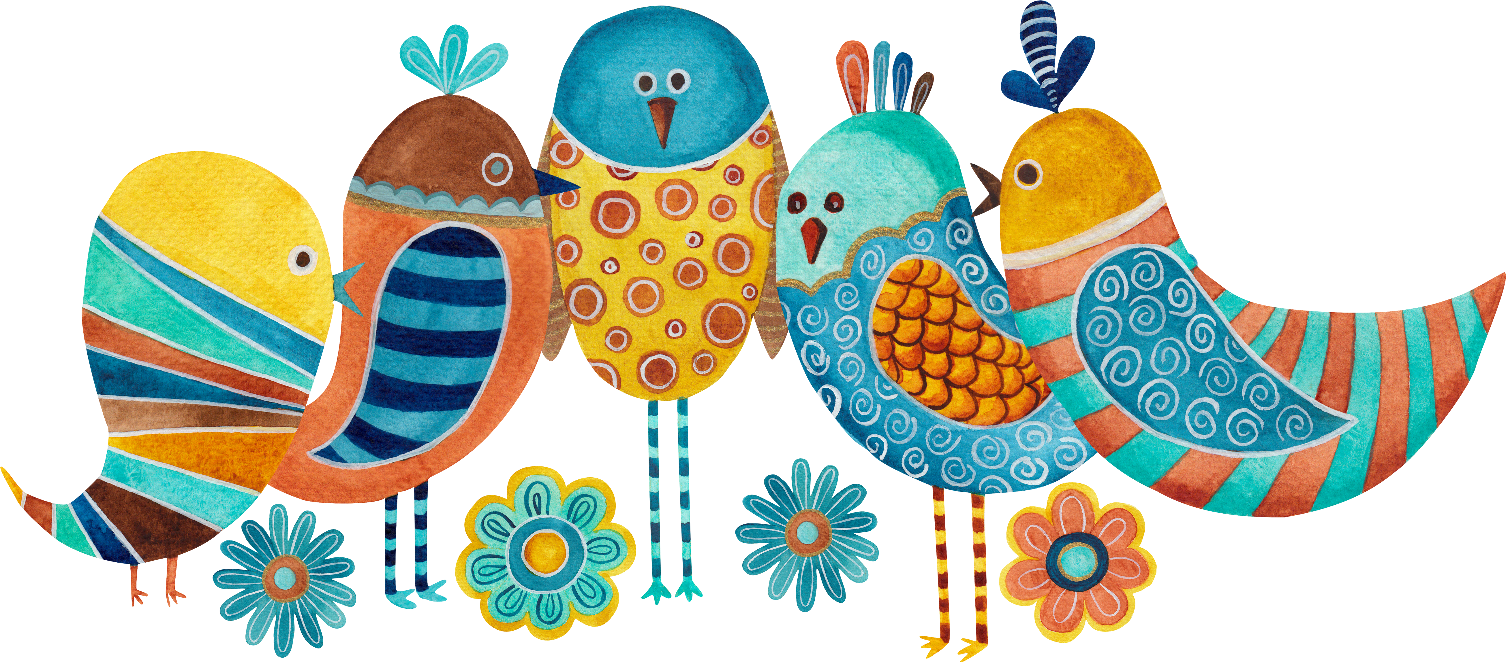 Bird Painting Illustration - Bird Painting Illustration (5232x2523)