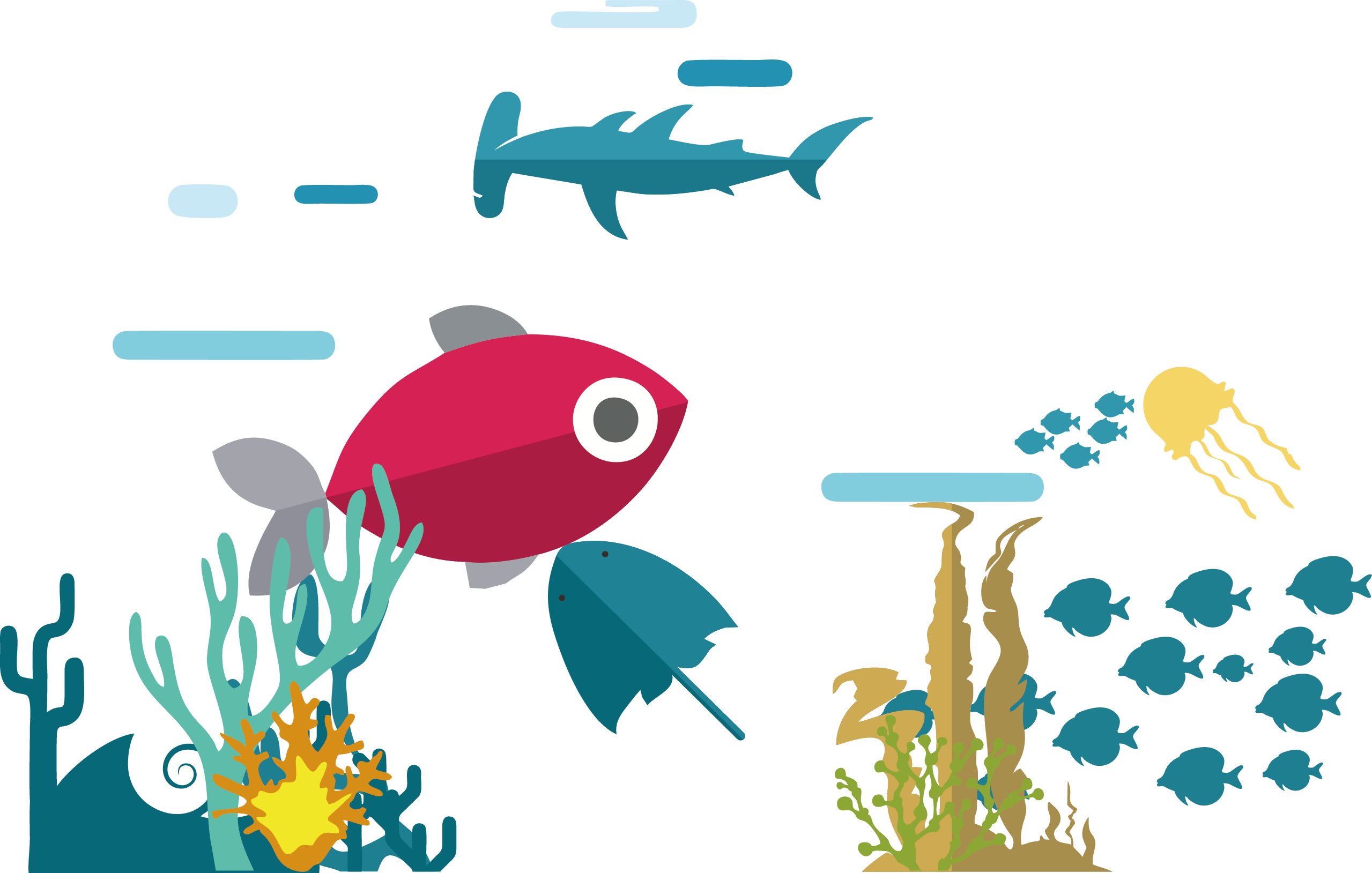 Jellyfish Shark Clip Art - Jellyfish Shark Clip Art (2559x1629)