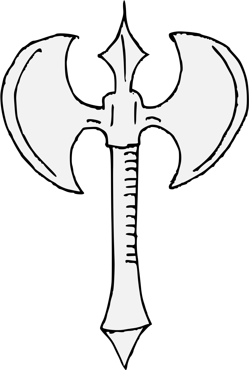 Drawn Axe Double Sided - A Glossary Of Terms Used In Heraldry (1029x1481)