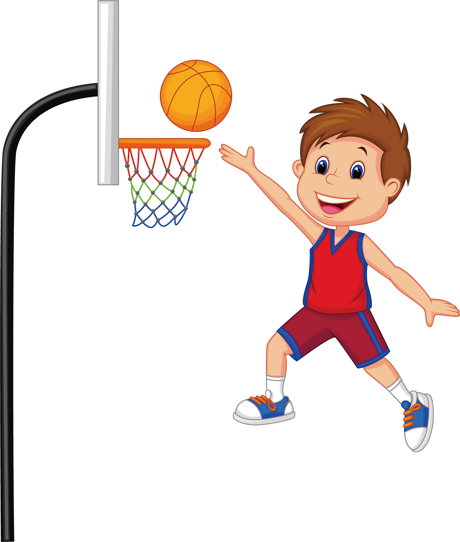 Basketball Sport Child Clip Art - Basketball Sport Child Clip Art (1484x1746)